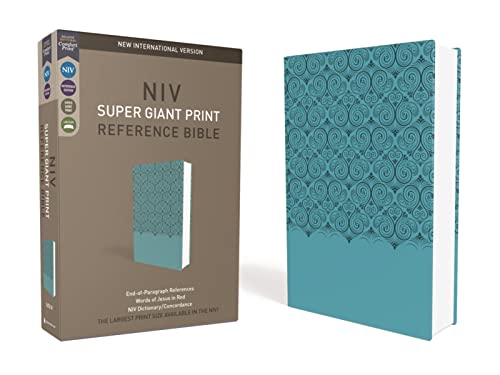 NIV, Super Giant Print Reference Bible, Leathersoft, Teal, Red Letter, Comfort Print: New International Version, Turquoise Leathersoft NIV, Super Giant Print Reference Bible, Leathersoft, Teal, Red Letter, Comfort Print: New International Version, Turquoise Leathersoft