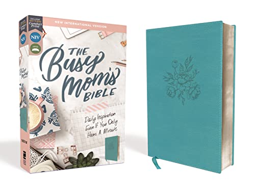 NIV, The Busy Mom's Bible, Leathersoft, Teal, Red Letter, Comfort Print: Daily Inspiration Even If You Only Have One Minute NIV, The Busy Mom's Bible, Leathersoft, Teal, Red Letter, Comfort Print: Daily Inspiration Even If You Only Have One Minute