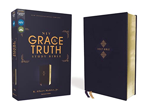 NIV, The Grace and Truth Study Bible (Trustworthy and Practical Insights), Leathersoft, Navy, Red Letter, Comfort Print: New International Version, Leathersoft, Navy, Red Letter, Comfort Print