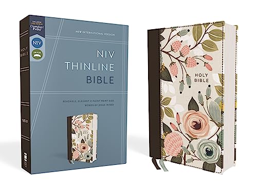 NIV, Thinline Bible, Cloth over Board, Floral, Red Letter, Comfort Print: New International Version, Floral, Cloth over Board, Thinline, Red Letter Edition, Comfort Print