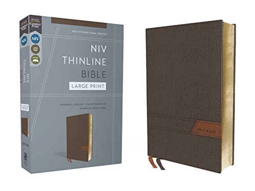 NIV, Thinline Bible, Large Print, Cloth Flexcover, Gray, Red Letter, Comfort Print: New International Version, Thinline, Gray, Flexcover, Red Letter, Comfort Print NIV, Thinline Bible, Large Print, Cloth Flexcover, Gray, Red Letter, Comfort Print: New International Version, Thinline, Gray, Flexcover, Red Letter, Comfort Print
