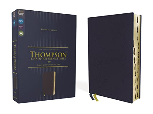 NIV, Thompson Chain-Reference Bible, Leathersoft, Navy, Thumb Indexed, Red Letter, Comfort Print: New International Version, Leathersoft, Navy, Thompson Chain-reference Bible NIV, Thompson Chain-Reference Bible, Leathersoft, Navy, Thumb Indexed, Red Letter, Comfort Print: New International Version, Leathersoft, Navy, Thompson Chain-reference Bible von HarperCollins