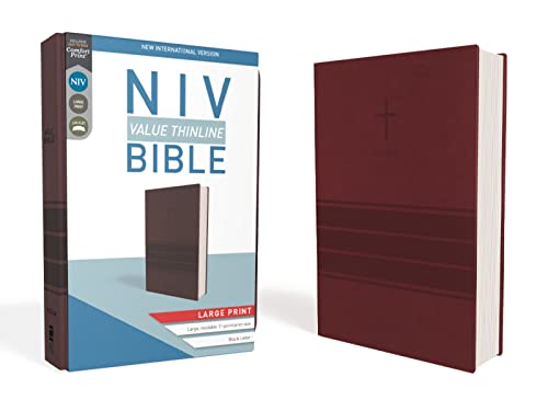 NIV, Value Thinline Bible, Large Print, Leathersoft, Burgundy, Comfort Print: New International Version, Value Thinline, Burgundy, Leathersoft, Large Print NIV, Value Thinline Bible, Large Print, Leathersoft, Burgundy, Comfort Print: New International Version, Value Thinline, Burgundy, Leathersoft, Large Print
