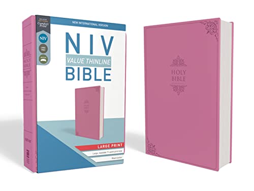 NIV, Value Thinline Bible, Large Print, Leathersoft, Pink, Comfort Print: New International Version, Pink, Leathersoft, Value Thinline