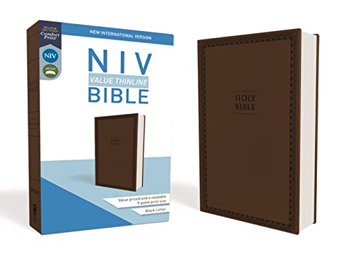 NIV, Value Thinline Bible, Leathersoft, Brown, Comfort Print: New International Version, Chocolate Leathersoft Value Thinline Bible