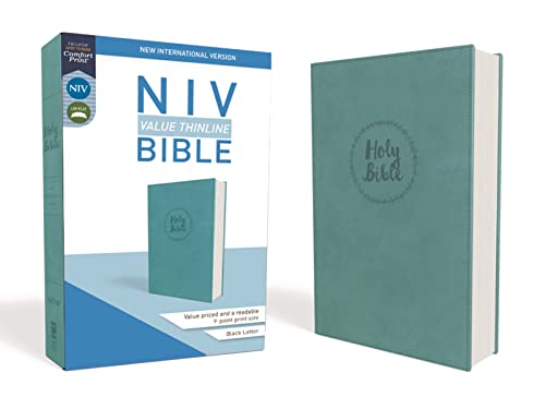 NIV, Value Thinline Bible, Leathersoft, Teal, Comfort Print: New International Version, Value Thinline, Imitation Leather, Torquoise, Comfort Print