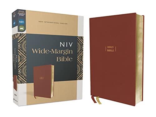 NIV, Wide Margin Bible (A Bible that Welcomes Note-Taking), Leathersoft, Brown, Red Letter, Comfort Print: New International Version, Brown, Leathersoft, Wide-Margin, Red Letter, Comfort Print