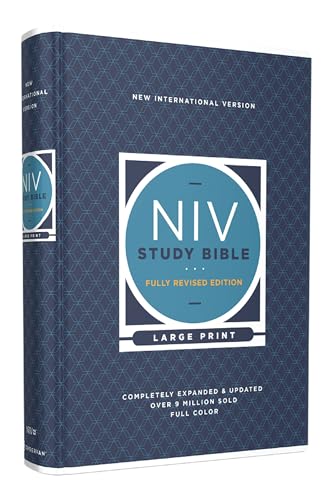 NIV Study Bible, Fully Revised Edition (Study Deeply. Believe Wholeheartedly.), Large Print, Hardcover, Red Letter, Comfort Print: New International Version, Study Bible, Large Print