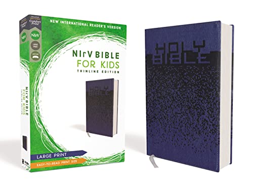 NIrV, Bible for Kids, Large Print, Leathersoft, Blue, Comfort Print: Thinline Edition von HarperCollins