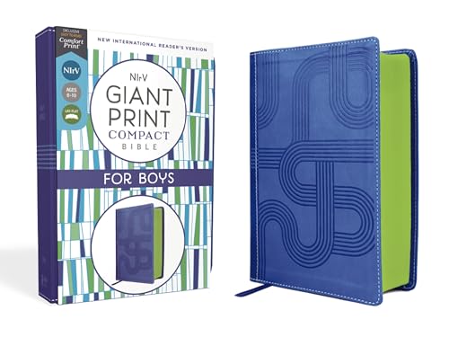 NIrV, Giant Print Compact Bible for Boys, Leathersoft, Blue, Comfort Print: New International Reader's Version, Blue, Leathersoft, Giant Print Compact Bible for Boys, Comfort Print