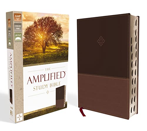 The Amplified Study Bible, Leathersoft, Brown, Thumb Indexed: Amplified Study Bible, Brown, Imitation Leather, Ribbon Marker, Large Print