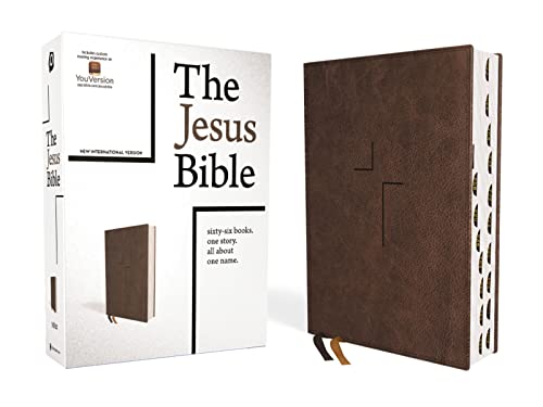 The Jesus Bible, NIV Edition, (With Thumb Tabs to Help Locate the Books of the Bible), Leathersoft, Brown, Thumb Indexed, Comfort Print: The Jesus ... Version, Brown, Leathersoft, Comfort Print