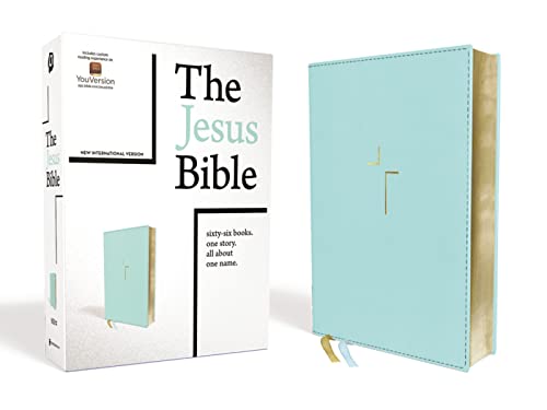 The Jesus Bible, NIV Edition, Leathersoft, Teal, Comfort Print: New International Version, Robin's Egg, Leathersoft, Comfort Print