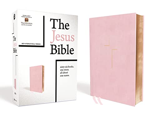 The Jesus Bible, NIV Edition, Leathersoft over Board, Pink, Comfort Print: New International Version, Blush, Leathersoft von Zondervan