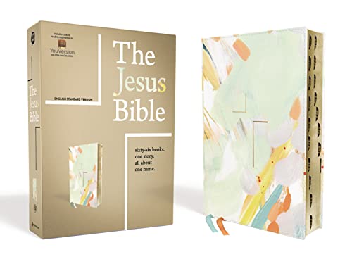 The Jesus Bible Artist Edition, ESV, (With Thumb Tabs to Help Locate the Books of the Bible), Leathersoft, Multi-color/Teal, Thumb Indexed: The Jesus ... Version, Multi-Color/Teal, Leathersoft The Jesus Bible Artist Edition, ESV, (With Thumb Tabs to Help Locate the Books of the Bible), Leathersoft, Multi-color/Teal, Thumb Indexed: The Jesus ... Version, Multi-Color/Teal, Leathersoft