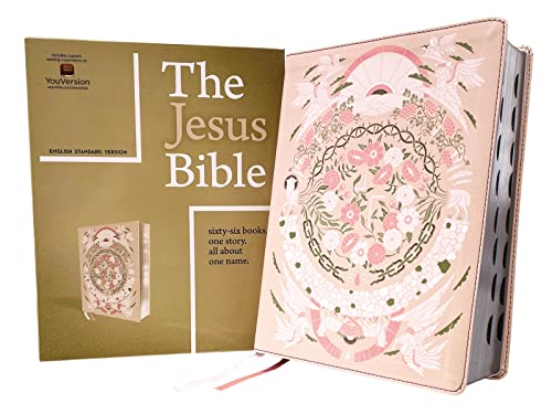 The Jesus Bible Artist Edition, ESV, (With Thumb Tabs to Help Locate the Books of the Bible), Leathersoft, Peach Floral, Thumb Indexed: English ... Leathersoft, Peach Floral, Artist Edition
