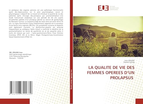 LA QUALITE DE VIE DES FEMMES OPEREES D¿UN PROLAPSUS