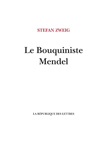 Le bouquiniste Mendel von REPUBLIQUE LETT