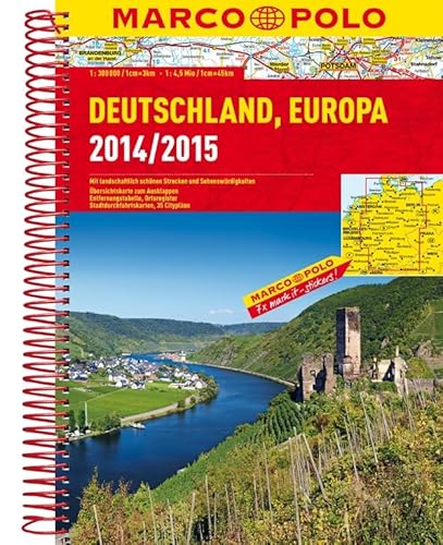 MARCO POLO Reiseatlas Deutschland 2014/2015 1:300 000, Europa 1:4 500 000: Mit landschaftlich schönen Strecken und Sehenswürdigkeiten. Übersichtskarte ... Stadtdurchfahrtskarten, 35 Citypläne MARCO POLO Reiseatlas Deutschland 2014/2015 1:300 000, Europa 1:4 500 000: Mit landschaftlich schönen Strecken und Sehenswürdigkeiten. Übersichtskarte ... Stadtdurchfahrtskarten, 35 Citypläne