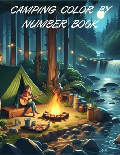 CAMPING COLOR BY NUMBER BOOK von Independently published