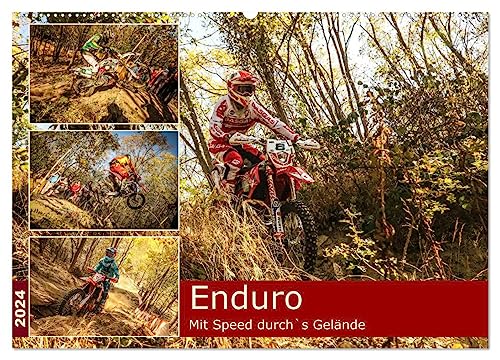 Enduro Mit Speed durch`s Gelände (Wandkalender 2024 DIN A2 quer), CALVENDO Monatskalender