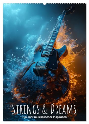 Strings & Dreams: Ein Jahr musikalischer Inspiration (Wandkalender 2025 DIN A2 hoch), CALVENDO Monatskalender