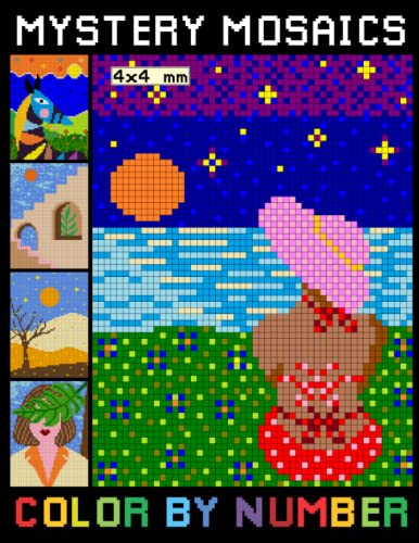Mystery Mosaics Color By Number: Simple Adult Color by Number Coloring Pages for Relaxation & Stress Relief - Great Gift Ideas (Mystery Mosaic Color By Number)