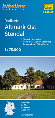 Bikeline Radkarte Deutschland: Altmark Ost, Stendal, Wittenberge, Havelberg, Osterburg, Tangermünde, Elbe, Milde-Biese-Aland, RK-SAA02. 1:75.000, wasserfest/reißfest, GPS-tauglich mit UTM-Netz von Esterbauer GmbH