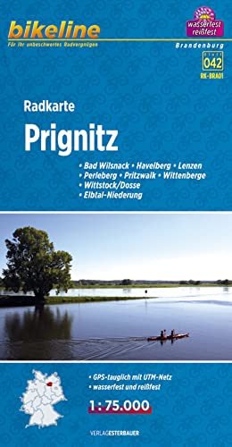 Radkarte Prignitz (RK-BRA01): Bad Wilsnack, Hevelberg, Lenzen,Perleberg, Pritzwalk, Wittenberge, Wittstock/Dosse, Elbtal-Niederung. GPS-tauglich mit UTM-Netz. Wetter- und reißfest (Bikeline Radkarte)