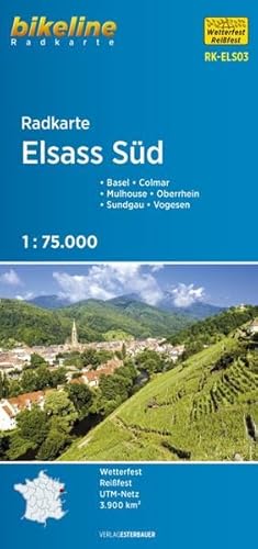 Elsass Süd 1:75.000 (ELS03): Basel – Colmar – Mulhouse – Oberrhein – Sundgau – Vogesen (Bikeline Radkarte)