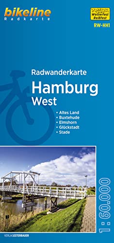 Radwanderkarte Hamburg West RW-HH1: Altes Land – Buxtehude – Elmshorn – Glückstadt – Stade, 1:60.000 (bikeline Radwanderkarte)