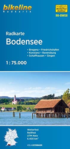 Radkarte Bodensee 1:75 000 (BW 08) (Bikeline Radkarte): Bregenz – Friedrichshafen – Konstanz – Ravensburg – Schaffhausen – Singen