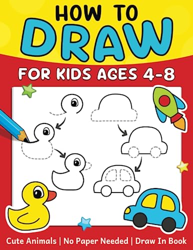 How To Draw For Kids (No Paper Needed): Step By Step Guide To Drawing Cute Animals, Cars, Toys, Unicorns and More | Fun Coloring and Activity Book For Kids Ages 4-8 von Lucas & Friends By RV AppStudios