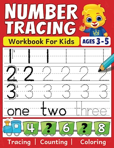 Number Tracing Workbook: Color, Count & Trace Numbers For Toddlers, Preschool, and Kindergarten Kids Ages 3 - 5 | Beginners Math Activity Book For Preschoolers & Kindergarteners von Lucas & Friends By RV AppStudios
