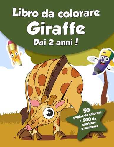 Libro da colorare per bambini - Giraffe (dai 2 anni): 50 pagine da colorare + 500 da scaricare e stampare! von Independently published