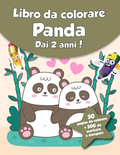Libro da colorare per bambini - Panda (dai 2 anni): 50 pagine da colorare + 500 da scaricare e stampare! von Independently published