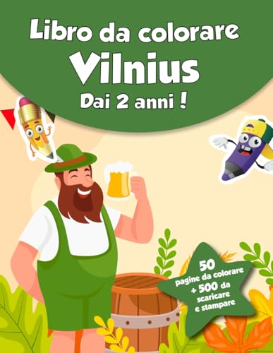 Libro da colorare per bambini - Vilnius (dai 2 anni): 50 pagine da colorare + 500 da scaricare e stampare! von Independently published