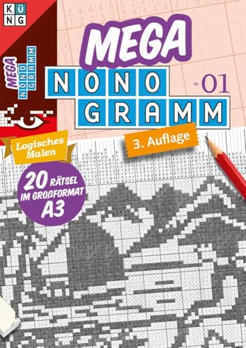 Mega-Nonogramm 01 (XXL Japanese Puzzles): 20 Rätsel in Großformat A3 (Mega Nonogramm Mappe, Band 1)