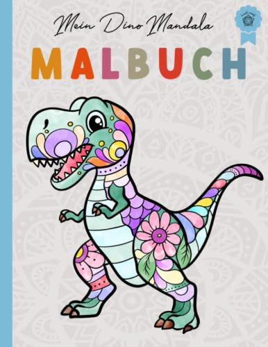 Mein Dino Mandala Malbuch: 50 Dino-Mandalas für Kinder ab 4 Jahren - kreatives Geschenk für Jungen und Mädchen