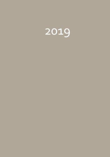 Kalender 2019 - A5 - taupe: 1 Woche auf 2 Seiten - Wochenkalender