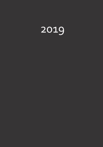 Kalender 2019 - Black - Schwarz: DIN A5 - Wochenkalender (eine Woche pro Doppelseite)