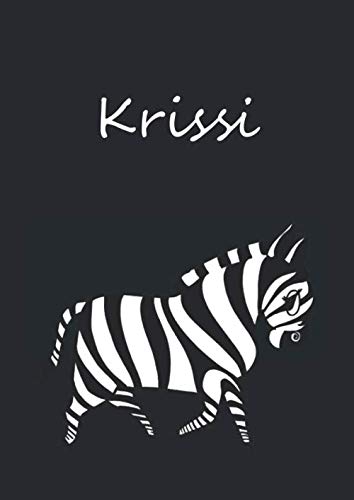 Krissi: personalisiertes Malbuch / Notizbuch / Tagebuch - Zebra - schwarz - DIN A4 - blanko Krissi: personalisiertes Malbuch / Notizbuch / Tagebuch - Zebra - schwarz - DIN A4 - blanko