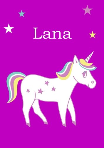 Lana: Einhorn - Malbuch / Tagebuch / Notizbuch - DIN A4 blanko