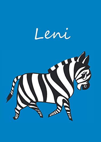 Leni: individualisiertes Malbuch / Notizbuch / Tagebuch - Zebra - A4 - blanko - blau Leni: individualisiertes Malbuch / Notizbuch / Tagebuch - Zebra - A4 - blanko - blau