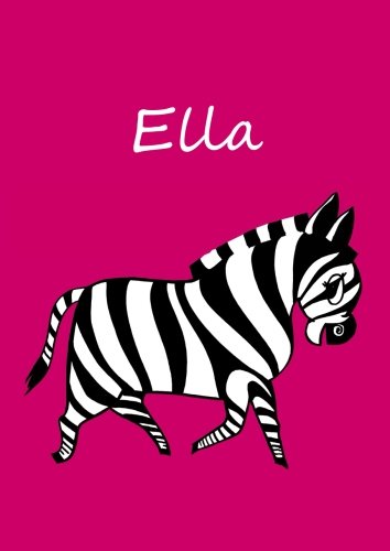 Malbuch / Notizbuch / Tagebuch - Ella: DIN A4 - blanko - Zebra
