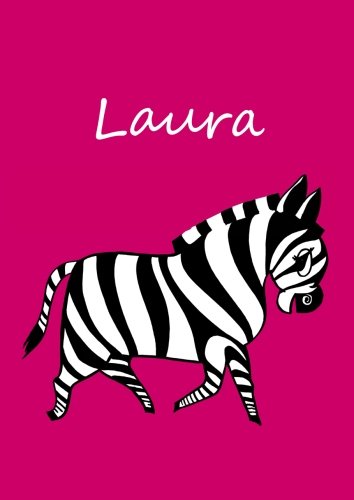Malbuch / Notizbuch / Tagebuch - Laura: DIN A4 - blanko - Zebra