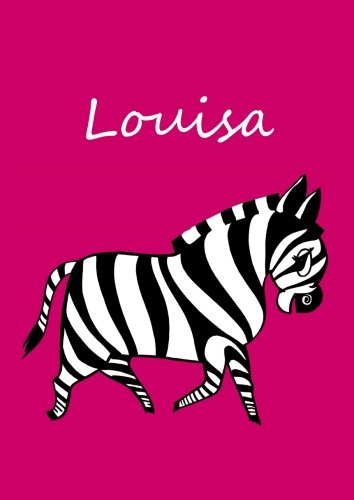 Malbuch / Notizbuch / Tagebuch - Louisa: DIN A4 - blanko - Zebra