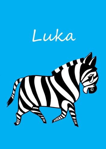 Malbuch / Notizbuch / Tagebuch - Luka: DIN A4 - blanko - Zebra
