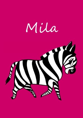 Malbuch / Notizbuch / Tagebuch - Mila: DIN A4 - blanko - Zebra