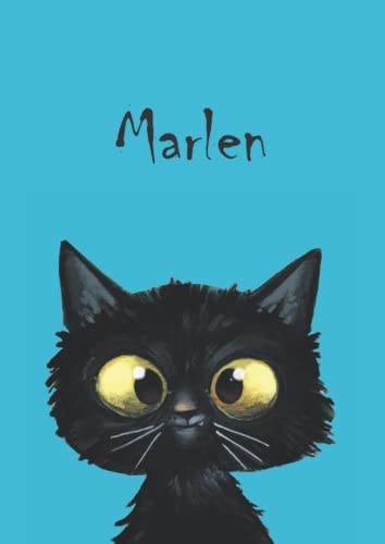 Marlen: Katze - Notizbuch / Malbuch - DIN A4 - blanko - glänzendes Coverfinish von Independently published